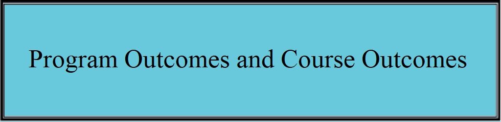 Program Outcomes and Course Outcomes